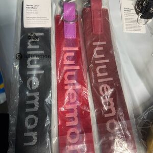 lululemon athletica Black, Pink, and Red Key & Card Holders